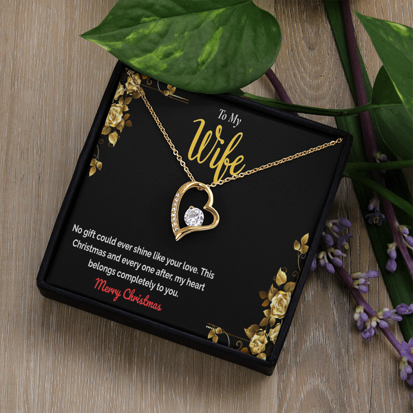 Make Her Heart Melt – Forever Love Heart Necklace, The Perfect Christmas Gift for Your Wife