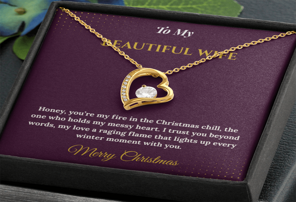 Forever Love Necklace – Elegant Christmas Gift for Wife | Romantic Jewelry That Expresses Endless Devotion | Timeless Keepsake She'll Cherish Forever