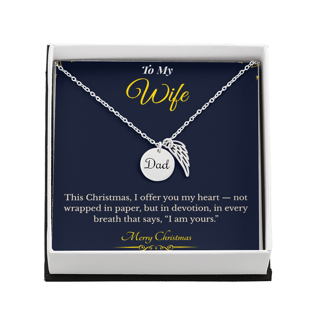 Memorial Necklace – Comforting Christmas Gift for Wife | Meaningful Jewelry That Keeps Loved Ones Close | Sentimental Keepsake She'll Treasure Forever