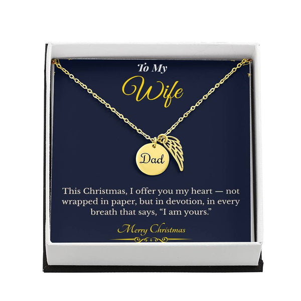 Memorial Necklace – Comforting Christmas Gift for Wife | Meaningful Jewelry That Keeps Loved Ones Close | Sentimental Keepsake She'll Treasure Forever