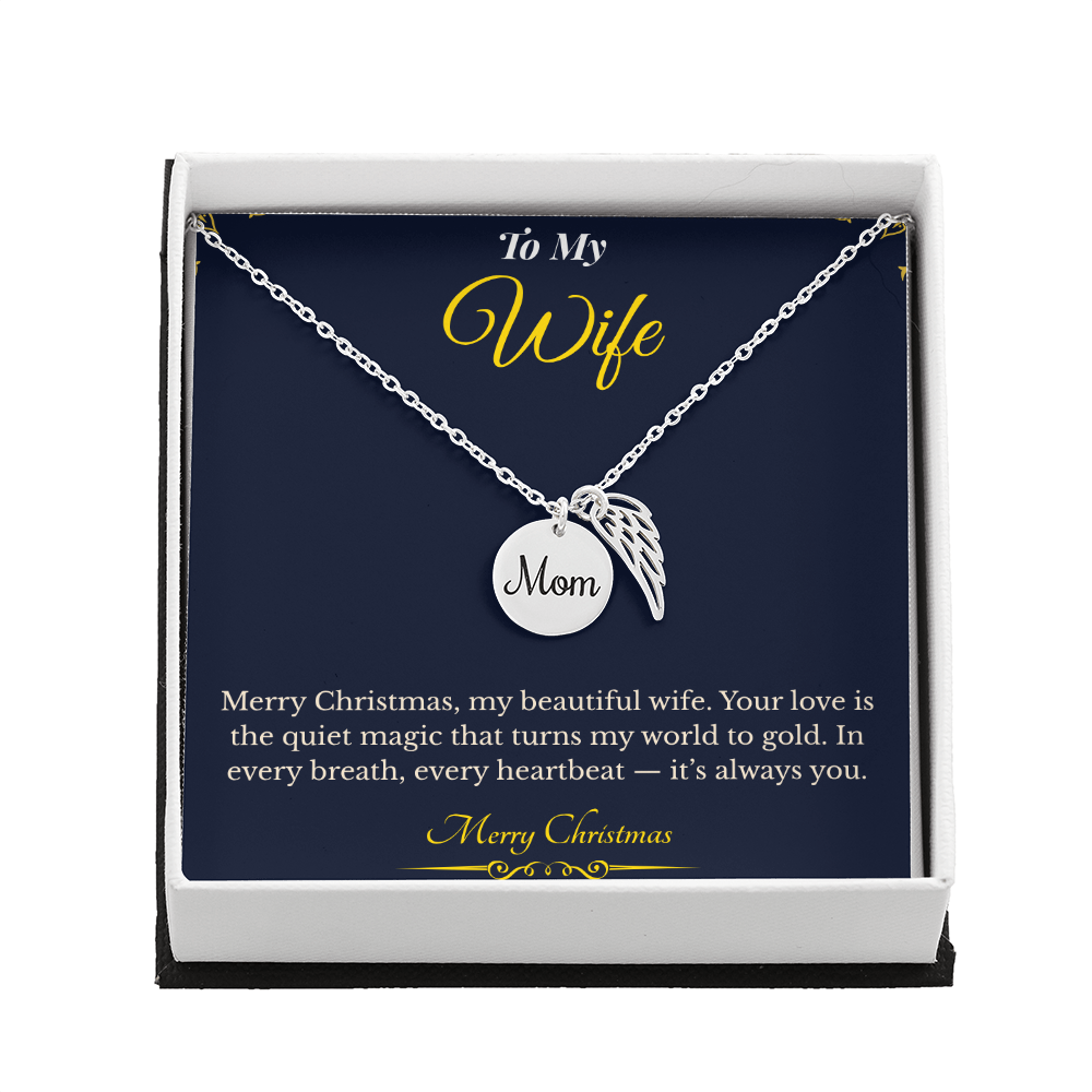 Memorial Necklace – Heartfelt Christmas Gift for Wife | Comforting Jewelry Honoring a Beloved Mom | Sentimental Keepsake of Love & Memory