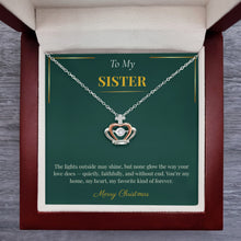 Crown Pendant Necklace – Royal Christmas Gift for Sister | Elegant Jewelry for the Holidays