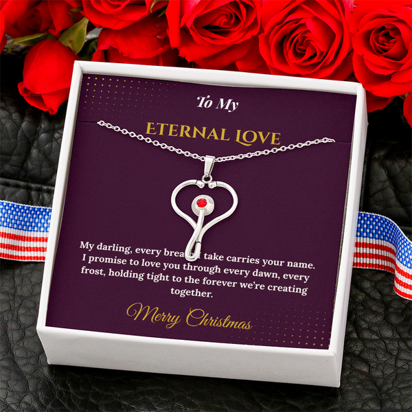 Heartscope Necklace – Unique Christmas Gift for Wife | Modern Jewelry That Reflects Passion & Grace | Meaningful Holiday Necklace She'll Adore