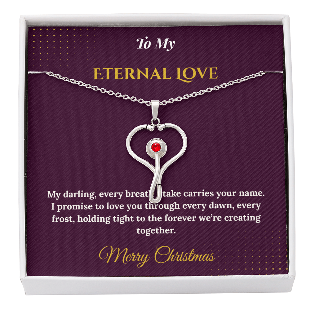 Heartscope Necklace – Unique Christmas Gift for Wife | Modern Jewelry That Reflects Passion & Grace | Meaningful Holiday Necklace She'll Adore