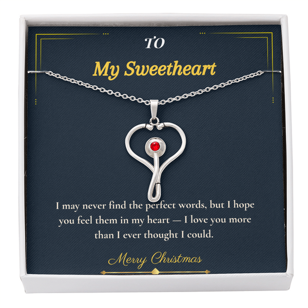 Heartscope Necklace – Unique Christmas Gift for Wife | Modern Jewelry That Reflects Passion & Grace | Meaningful Holiday Necklace She'll Adore