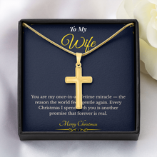 Artisan Cross Necklace with Snake Chain – Faith-Inspired Christmas Gift for Wife | Elegant Jewelry That Represents Love & Hope | Timeless Holiday Keepsake