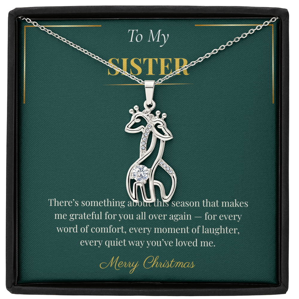 Giraffe Necklace – Cute Christmas Gift for Sister | Unique Animal-Inspired Holiday Jewelry