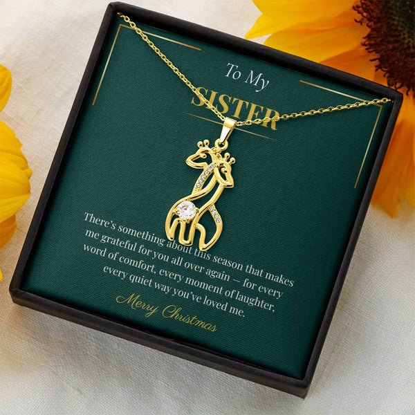 Giraffe Necklace – Cute Christmas Gift for Sister | Unique Animal-Inspired Holiday Jewelry